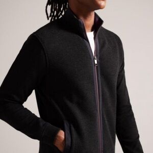 Going to 2nd Hand Store - Ted Baker Textured Full Zip Jacket - Charcoal. Size 7
